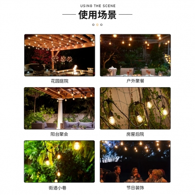 LED户外灯 - HCP104 S14圆头吊坠灯串